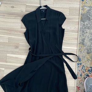 Black Banana Republic Silk Wrap Dress size 4